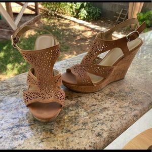 Platform wedged heels